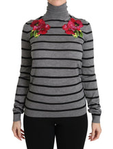 Dolce & Gabbana Gray Cashmere Silk Turtleneck Sweater -   -  Dolce & Gabbana.
